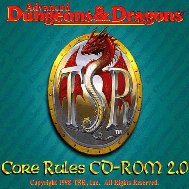 Advanced Dungeons and Dragons: Core Rules 2.0 - predn CD obal