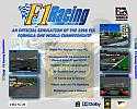 F1 Racing Simulation - zadn CD obal