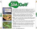 Sim Golf - zadn CD obal