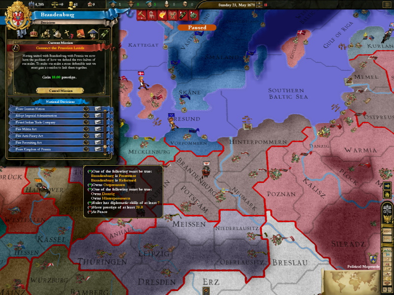 Europa Universalis 3: Heir to the Throne - screenshot 2