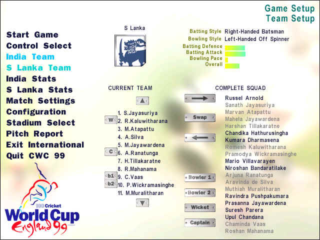 Cricket Wold Cup: England 99 - screenshot 18