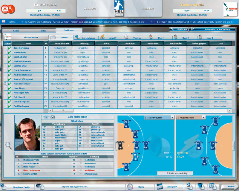 Handball Manager 2008 - screenshot 3